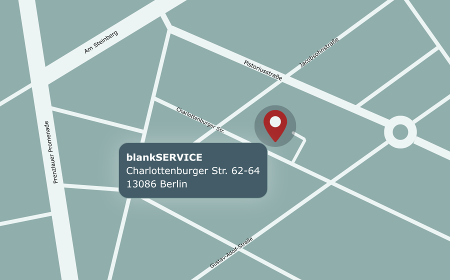Standort von blankSERVICE in Berlin